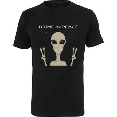 Mister Tee - I Come In Peace Heren T-shirt - XS - Zwart