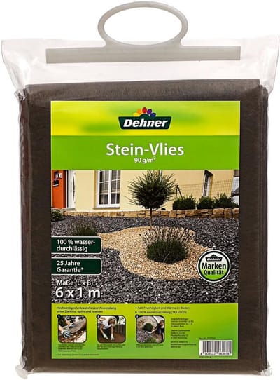 Steenvlies Bodembedekker - Weringdoek Tuin - Onkruid Vrij Houden - Waterdoorlatend Materiaal - 6 x 1 m - Bruin