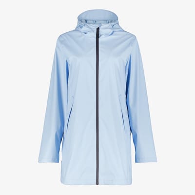 Mountain Peak lange gevoerde dames regenjas blauw - Maat S