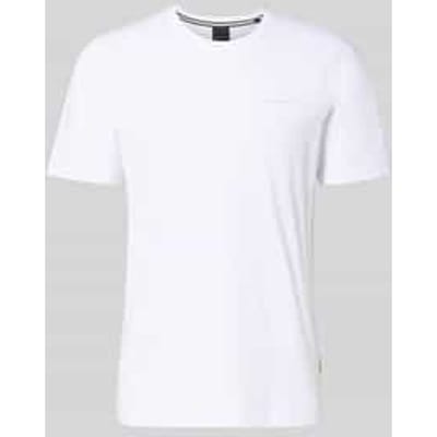 Shirt ronde hals Van Bugatti wit