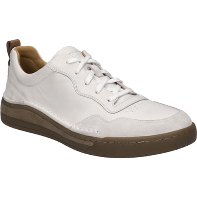 Josef Seibel - CLEVE 01 - Vrije tijdsschoenenHeren veterschoenHeren sneakersCasualPopulaire herenschoenen Josef - Kleur: Wit/beige - Maat: 47