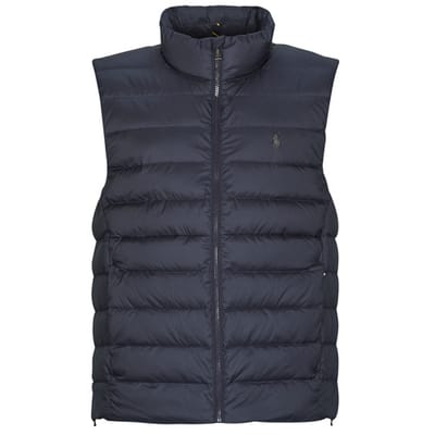 Regular fit donzen bodywarmer met gestikt logo