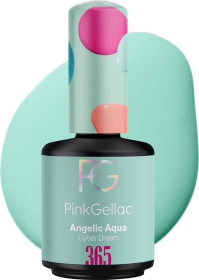 Pink Gellac Gellak - 365 Angelic Aqua 15ml - Glanzend Blauwe Gel Nagellak - Gellac - Gel Nagels Producten