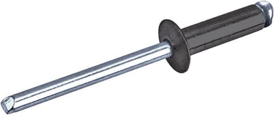 Popnagels Platte Kop - Aluminium Staal - Bevestigen van Materialen - Industriële Kwaliteit - 1000 Stuks 4x10mm - Zwart RAL9005