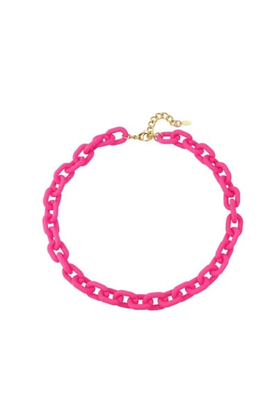 Ketting- Collier- kleurrijk - Fuchsia - Yehwang