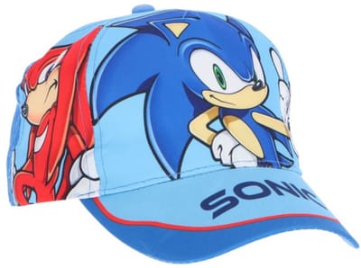 Sonic Kinderpet 52-54 cm – Blauw – Met Sonic & Knuckles Print – Verstelbare Cap – Voor jongens & meisjes (3-10 jaar)