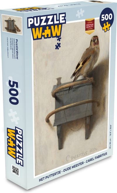 Puzzel Het puttertje - Oude Meester - Carel Fabritius - Legpuzzel - Puzzel 500 stukjes