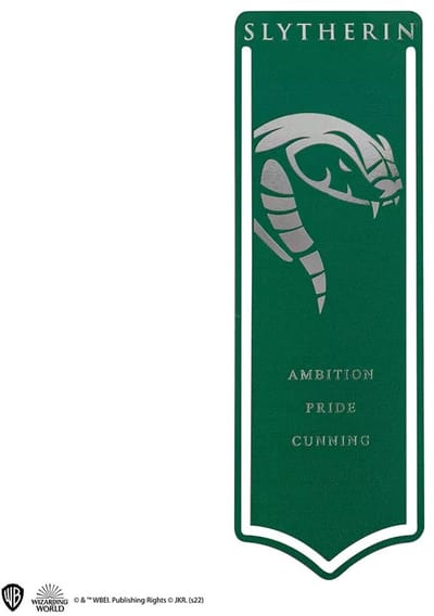 Cinereplicas Slytherin / Zwadderich Crest / Wapen Metal Bookmark - Harry Potter