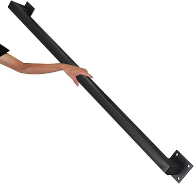 Trapleuning metaal - Grijprail steun - Veilige trap - Stevig smeedijzer - 120cm - Zwart