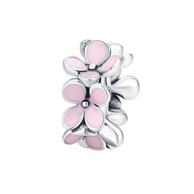 Multi flower bedel | bedels voor armband | Small bead | bedels beads cadeau | Zilverana | geschikt voor alle bekende merken | 925 zilver | moederdag