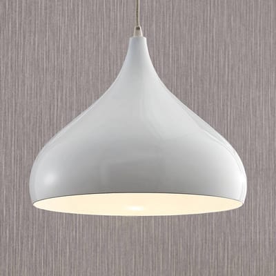Lindby - hanglamp - 1licht - Aluminium - H: 24 cm - E27 - wit