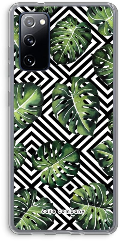 Case Company® - Hoesje geschikt voor Samsung Galaxy S20 FE / S20 FE 5G hoesje - Geometrische jungle - Soft Cover Telefoonhoesje - Bescherming aan alle Kanten en Schermrand