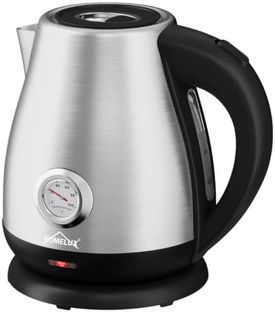 Homelux - Waterkoker - Waterkokers - RVS Waterkoker - Waterkoker met thermometer - RVS - 2200W - Electrische Waterkoker - RVS - Zilver - BPA vrij Waterkoker