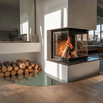 Coloray Vloerplaat Houtkachel - Plaat voor Onder Kachel - 100 cm x 100 cm - Kachel Vloerplaat - Groente Vloerplaat Kachel - Verwarmingsaccessoires - Vloerplaat Openhaard - Houtkachel Accessoires - Vloerplaat Voor Kachel