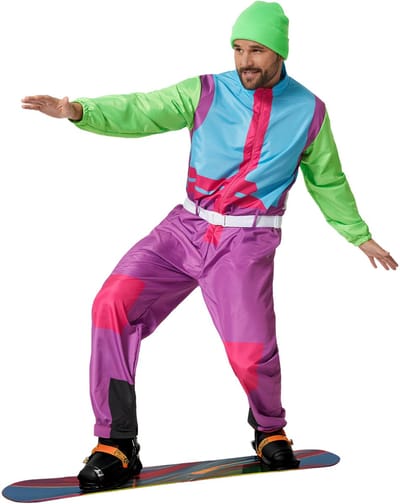 dressforfun - herenkostuum retro 80er 90er ski pak - S - Verkleedkleding carnaval - Halloween - Verkleden - Feestkleding - Carnavalskleding - Feest - Partykleding