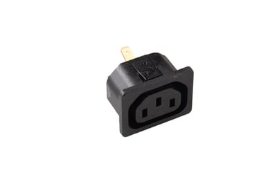 Martin Kaiser IEC Inlet Toestelcontactdoos C13 70 Graden 10A Aansluitklem Snap In Bevestiging - 796/10/48/sw [50 stuks]
