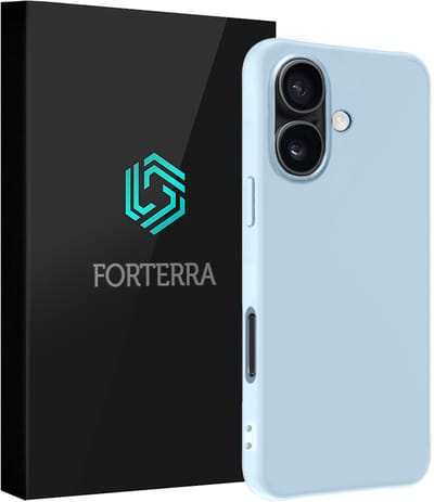 Hoesje Geschikt voor Apple iPhone 17 - Sterk & Shockproof - Siliconen Case - Hoes Cover - Lichtblauw