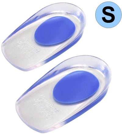 Fako Bijoux® - 3D Soft Gel Hielspoor Zooltjes - Maat 35-39 - Hielbeschermer - Hielspoor Gelhak - Hiel Zooltjes - Inlegzool Cups - Inlegzolen - Maat S - Blauw