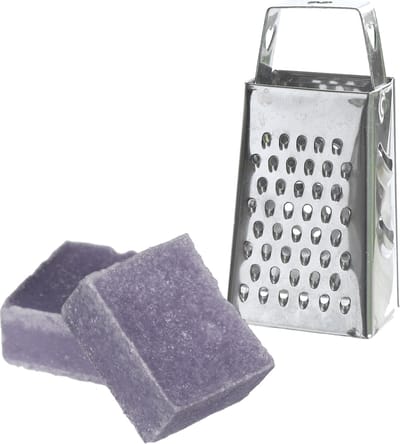 Ideas4seasons Amberblokjes/geurblokjes cadeauset - lavendel geur - inclusief mini rasp