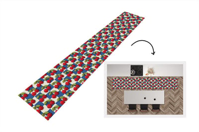 Keukenloper - Loper keuken - Meiden - Kers - Eten - Patronen - 300x50 cm - Keukenloper vinyl
