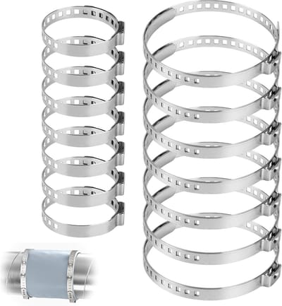 Set van 14 Slangklemmen in 2 Maten, RVS Slangklemmen voor Tuinslangen, Zwembad en Gasbuizen, Spanningsbereik 20-50mm en 50-120mm