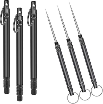 Draagbare Titanium Tandenstokers - Herbruikbare Metalen Tandenstoker Set