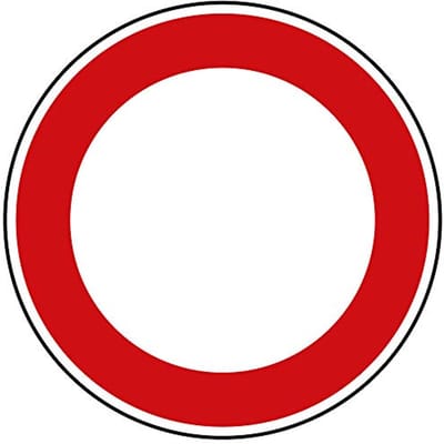 Verbodsbord voor voertuigen | Ø 420 mm, aluminium | Verkeersbord conform StVO met RAL-keurmerk