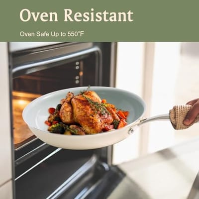 Keramische Koekenpan - 9,5 Inch Antiaanbakpan voor Gezond Koken