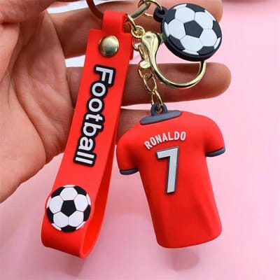 Voetbal Nr. 7 & Nr. 10 Koppel Truien Sleutelhangers Sport Thema Rugzak Hangers Auto Sleutelhangers Poppen - Fan Accessoires red