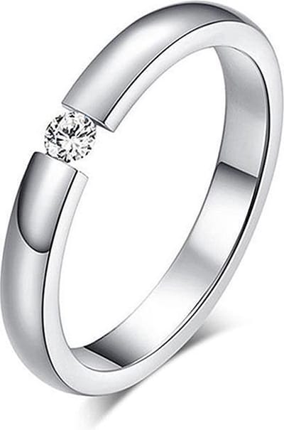 Montebello Ring Bacopa - 316L Staal - Trouw - 3mm - Maat 65-20.8mm
