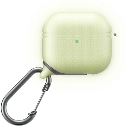 Catalyst Hoesje geschikt voor Apple AirPods 3 Hoesje Flexibel Siliconen | Catalyst Vibe - Glow In The Dark | Geel
