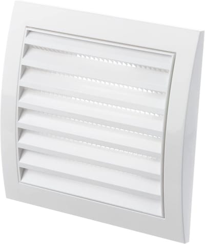 Ventilatierooster met Insectenbescherming - 150 x 150 mm, Ø 100 mm - Kunststof Afsluitrooster