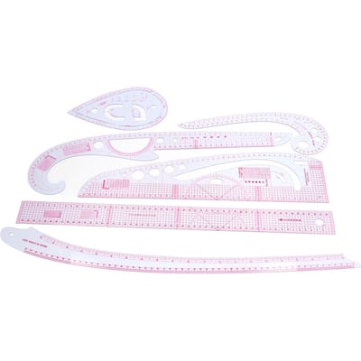 7-delige Naailiniaalset Franse Curve Patroonmaakliniaalset voor Beginners Kleermakers Ontwerpers white