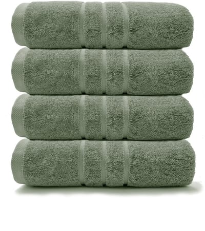 HOOMstyle Handdoeken Set Boutique - 4 stuks - 60x110cm - Mos groen