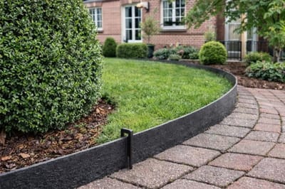 Recy-flex - Borderrand Kunststof op Rol 10 meter - Gerecycleerd - Tuinafboording voor gazon, perkje, tuinpad… - Flexibel - 14cm Hoog - Antraciet