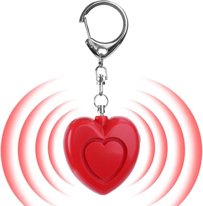 Persoonlijk Alarm - Veiligheidssleutelhanger - Persoonlijke Beveiliging - 125 dB Geluid - 6x4.5x3 cm - Rood