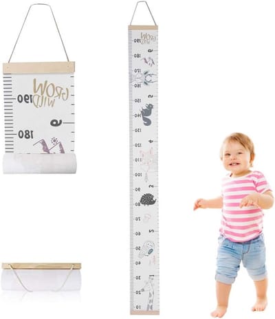 Groeimeter voor Kinderen - Maatsticker voor Groei, Schattige Wanddecoratie voor Peuters en Baby's, Verstelbare Hoogtemeter voor Thuisgebruik