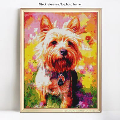 5D DIY diamant schilderij borduurwerk verkoop volledige ronde dier hond strass foto diamant 20X30 yellow
