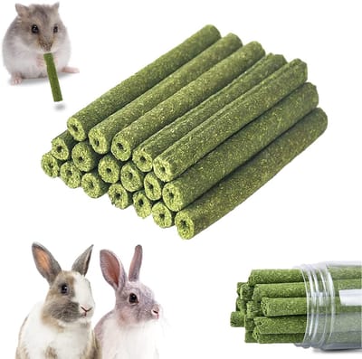 Dailygoods- Hooi Stokken 50 Stuks - Kauwspeelgoed - Tandverzorging - Knaagdieren - Gezond - Rijk aan vezels - Knaagmateriaal