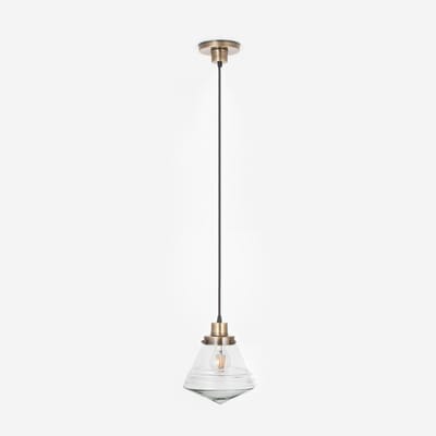 Hanglamp aan snoer Luxe School Small Helder 20's Brons - Art Deco Trade