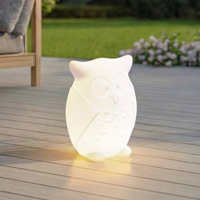 Lindby - Sfeerverlichting buiten - RGB - met dimmer - 1licht - Kunststof (PE) - H: 39.2 cm - wit - Inclusief lichtbron