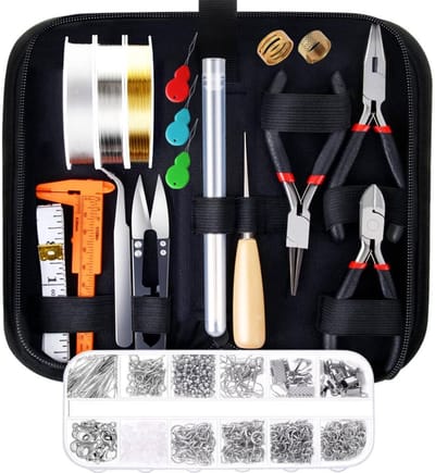 BOTC Sieraden Maakset Compleet - Sieraden Reparatie Set - Jewelry Making Supplies Kit met Gereedschap, Draad en Onderdelen – Voor Sieraden Maken, Repareren en Kralen Rijgen