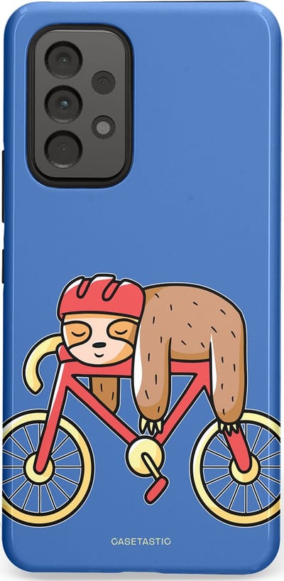 Casetastic hoesje geschikt voor Samsung Galaxy A53 (2022) 5G - Dubbellaagse bescherming - Lui op reis - Fashion Case - Lavendel