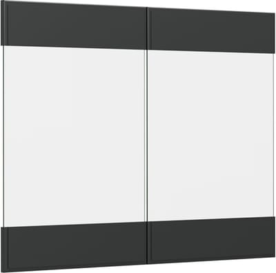 Vicco R-Line Keukenfront – 79.2 x 59 cm meubelfront voor de glazen hangkast Antraciet landhuis