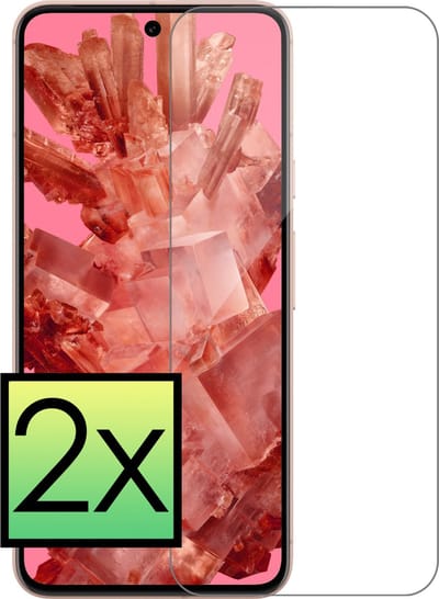 Screenprotector - 2 Stuks - Geschikt voor Google Pixel 8 - Extra Sterk - Beschermglas - Gehard Glas - Tempered Glass - Screen Protector - Bescherm Cover
