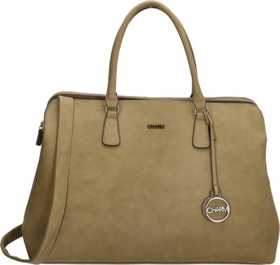 Charm London Bromley Laptoptas 15,6 inch (34.5x19.4 cm) - Olijfgroen