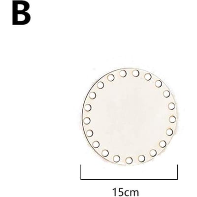 1PC handgeweven blanco ronde gehaakte mandbasis houten onvoltooide doe-het-zelf gesneden ambachten mandbodem 15cm
