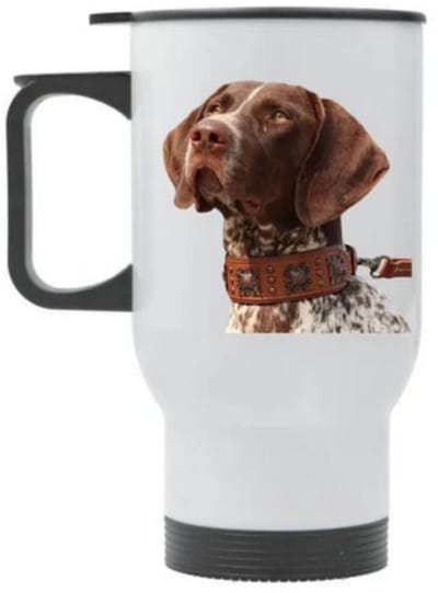 Gepersonaliseerde Thermosbeker met foto - Thermoskan mok met handvat - Bedrukte Travel Mug | Koffiebeker to GO | Koffiebeker voor onderweg | Koffiebeker met foto | Petshop Seven