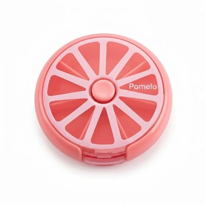 FruitBuddy Medicijndoosje 7 Dagen – Pillendoos Week – Medicatie & Vitaminen Organizer – Compact – Pomelo Roze