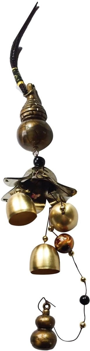 Allecto - Windspel - Vintage metalen klokken - Feng Shui geluksbel - Pompoen - Decoratie voor huis en tuin - Hangend ornament